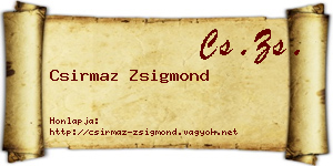 Csirmaz Zsigmond névjegykártya