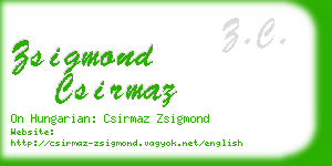 zsigmond csirmaz business card